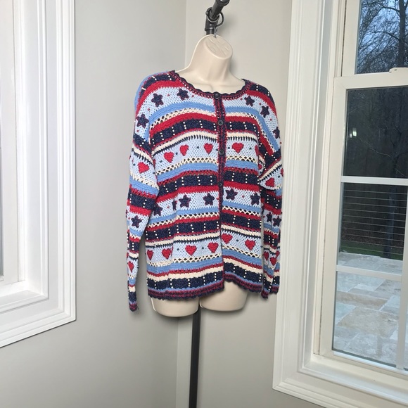 Design Options Philip Jane Gordon Crochet Cardigan ~ Women’s XL - Picture 3 of 8